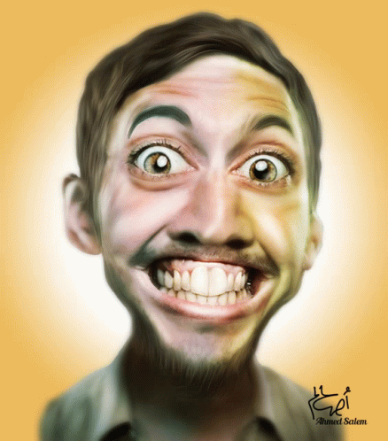 Caricature Funny Guy GIF - Caricature Funny Guy Funny Face - Discover ...