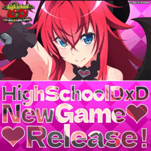 a poster for high school dxd new game