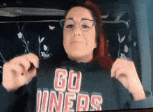 Bayley Go Niners Sweater GIF - Bayley Go Niners Sweater San Francisco 49ers GIFs