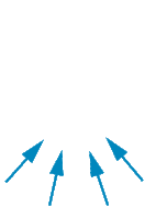 four blue arrows pointing in opposite directions