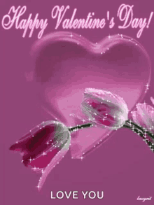 happy valentines day heart love flower sparkle