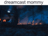 a picture of a plane crash with the words dreamcast mommy on the bottom