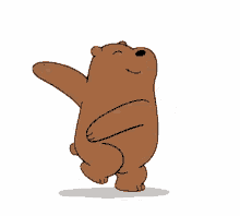 Bear We Bare Bears GIF - Bear We Bare Bears Happy Dance GIFs