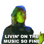 Living On The Music So Fine Barry Gibb Sticker - Living On The Music So Fine Barry Gibb Bee Gees Stickers