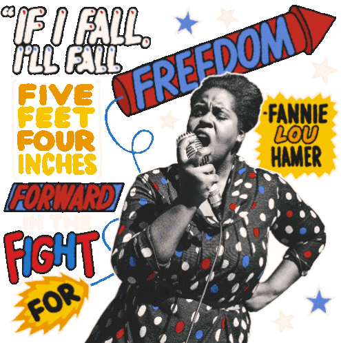 Fannie Lou Hamer If I Fall I Fall Sticker
