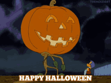 Happy Halloween Pumpkin GIF - Happy Halloween Pumpkin The Simpsons GIFs