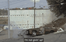 Not Giving Up Never Give Up GIF - Not Giving Up Never Give Up Smokey And The Bandit GIFs