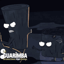 a poster for the guarimba international film festival shows a tree stump