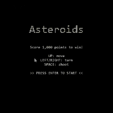 asteroids game dodge