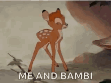 bambi dance happy fawn cute