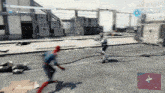 a video game screen shows a spider-man fighting a villain with a score of 212