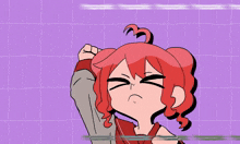 a cartoon of a girl with red hair and the words hook hook hook hook hook hook hook