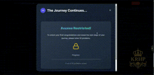 a screenshot of a website that says the journey continues