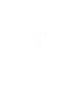 a blue graduation cap with the letter t on top
