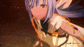 a screenshot of a video game shows a character with a red eye