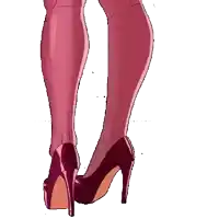a woman 's legs are shown wearing high heels