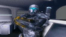 a video game character is standing in a room with the number 20 on the wall