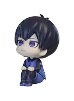 a figurine of a boy with a blue shirt that says ' me ' on it