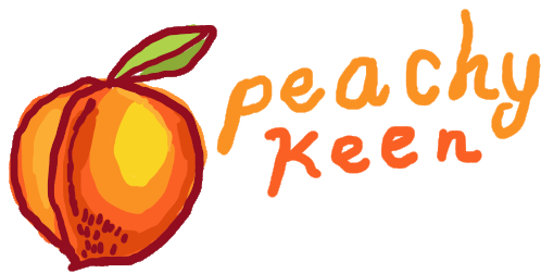 Peachy Keen Peach Sticker - Peachy Keen Peach Fruit Stickers