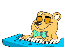 valentines day love you bear piano be mine