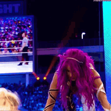Sasha Banks Double Knees GIF - Sasha Banks Double Knees Charlotte Flair GIFs