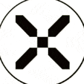 a gold square with a black and white cross on it