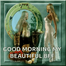 Good Morning My Beautiful Bff Girl GIF - Good Morning My Beautiful Bff Girl Mirror GIFs