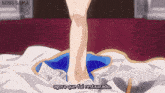 a cartoon of a woman laying on a bed with the words agora que foi restaurado below her