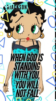 a picture of betty boop with a quote from bj jackson