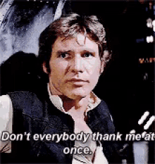 Han Solo GIF - Star Wars Harrison Ford Thank You GIFs
