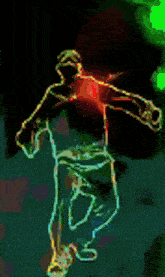 a pixel art of a person holding a sword