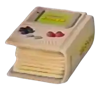 a book shaped like a game controller with the number 15 on the top