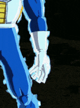 a cartoon character with blue pants and white gloves is walking