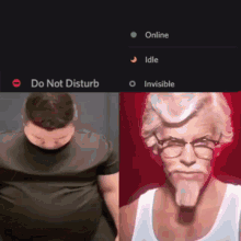 a picture of a man and a picture of a kfc man