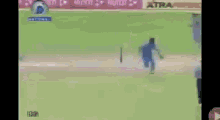 a blurry picture of a cricket game with the words big on the bottom right corner