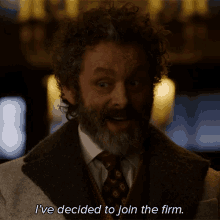 Ive Decided To Join The Firm Roland Blum GIF - Ive Decided To Join The Firm Roland Blum Michael Sheen GIFs