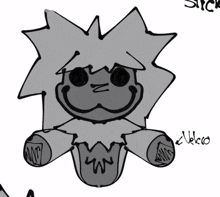 a black and white drawing of a hedgehog with a crown on it