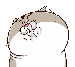 Ami Fat Cat Kiss Sticker - Ami Fat Cat Kiss Cute Stickers