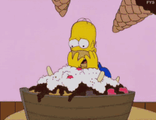 Dia De La Dulzura GIF - Homer Simpson Icecream GIFs