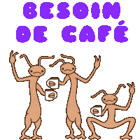 Besoin De Café Café Sticker - Besoin De Café Café Need Coffee Stickers