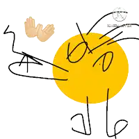 a cartoon drawing of a wave and a smiley face with the words kinemaster on the bottom right