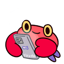 sending hearts crabby crab pikaole phone broke broken screen