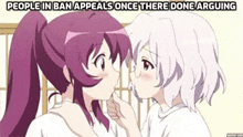 Peopleinbanappealsoncetheredonearguing Animegirls GIF