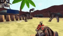 dinosaur vs battle first person shooting