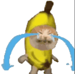 Banana Cat Crying Banana Cat Sticker - Banana Cat Crying Banana Cat Stickers
