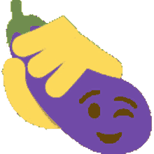 eggplant jack off wink emoji jerk off