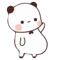 a drawing of a panda bear with a bow tie on