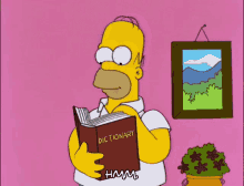 Dictionary Simpsons GIF - Dictionary Simpsons Hmmmm GIFs