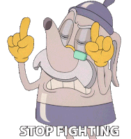Stop Fighting Elder Kettle Sticker - Stop Fighting Elder Kettle The Cuphead Show Stickers