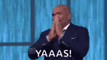 steve harvey happy excited clap applause